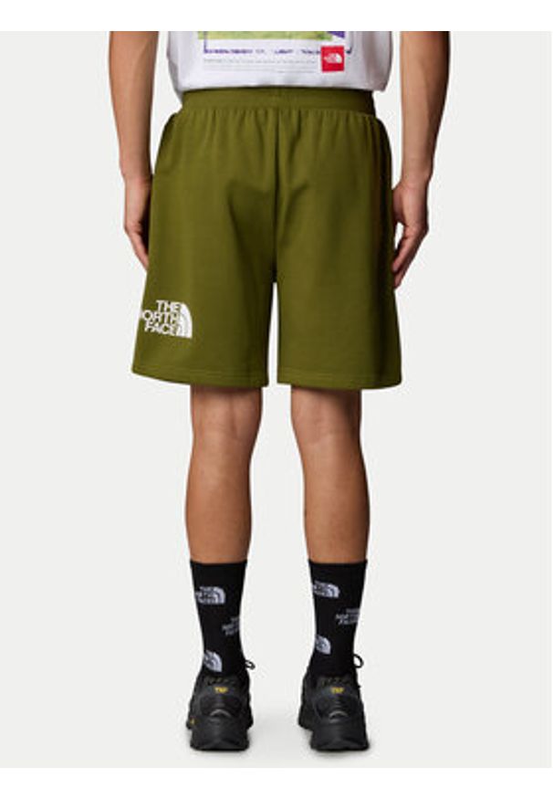 The North Face Szorty sportowe Easy NF0A8C2S Zielony Regular Fit. Kolor: zielony. Materiał: bawełna. Styl: sportowy