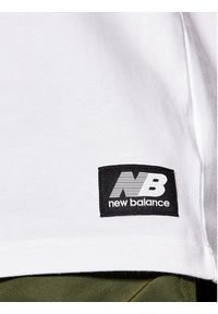 New Balance T-Shirt MT01518 Biały Relaxed Fit. Kolor: biały. Materiał: bawełna