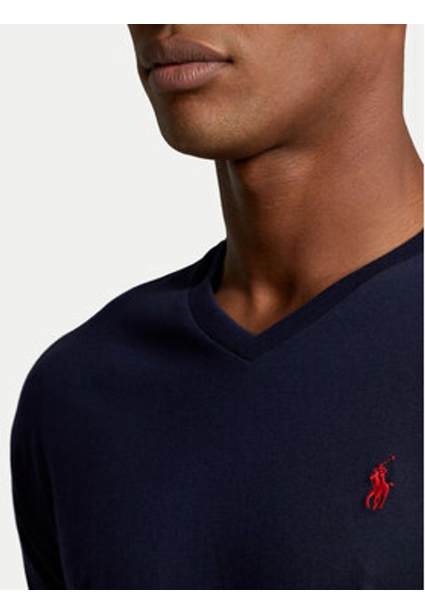 Polo Ralph Lauren T-Shirt 710708261 Granatowy Classic Fit. Typ kołnierza: polo. Kolor: niebieski. Materiał: bawełna