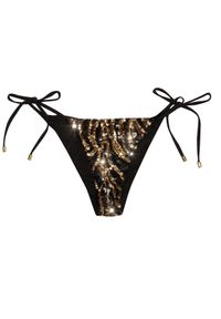 BEACH BUNNY - Dół od bikini Shiloh. Kolor: czarny. Wzór: aplikacja #5