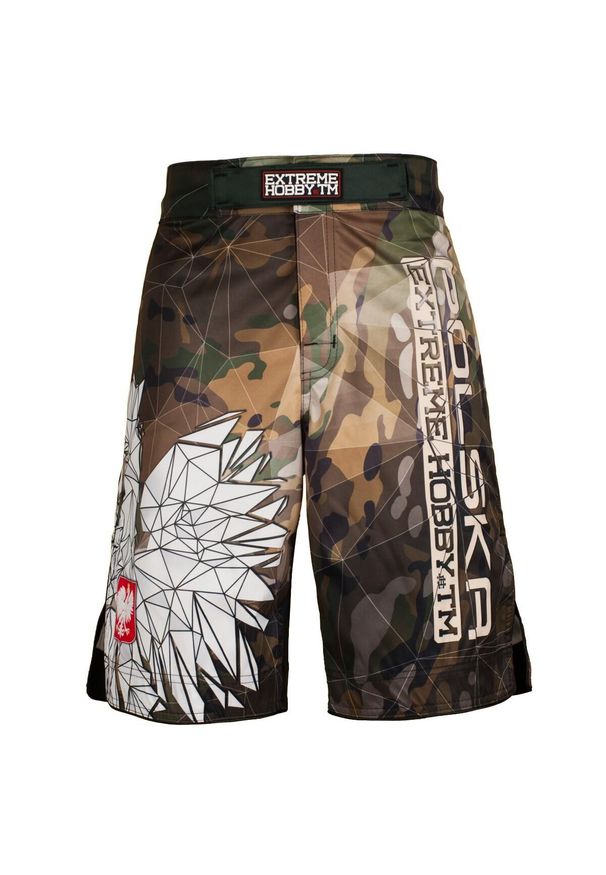 Spodenki do Grapplingu MMA BJJ K1 męskie EXTREME HOBBY POLSKA CAMO. Kolor: brązowy, zielony, wielokolorowy. Materiał: poliester