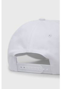 New Balance czapka bawełniana kolor biały z nadrukiem. Kolor: biały. Materiał: bawełna. Wzór: nadruk