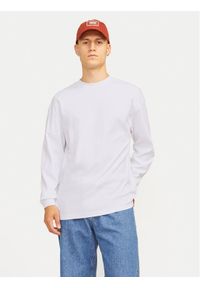 Jack & Jones - Jack&Jones Longsleeve Urban Edge 12256422 Biały Loose Fit. Kolor: biały. Materiał: bawełna. Długość rękawa: długi rękaw #1