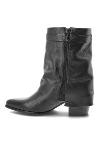 Czarne Kowbojki Armodo Stylowe Obuwie Damskie Na Obcasie. Kolor: czarny. Obcas: na obcasie. Styl: elegancki. Wysokość obcasa: średni #3