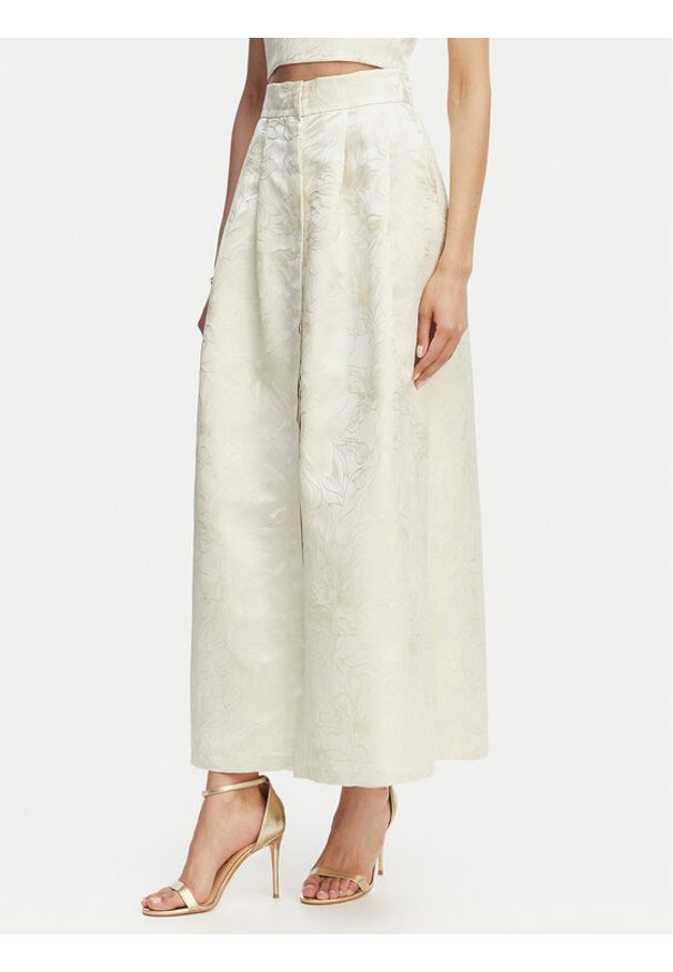 Marella Komplet top i spódnica Bazar 2615201012 Écru Regular Fit. Kolor: kremowy. Materiał: syntetyk