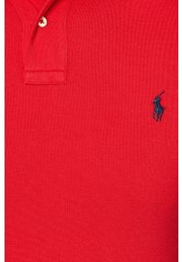 Polo Ralph Lauren - Polo 710548797005. Typ kołnierza: polo. Kolor: czerwony. Materiał: materiał. Długość: krótkie. Wzór: gładki #3