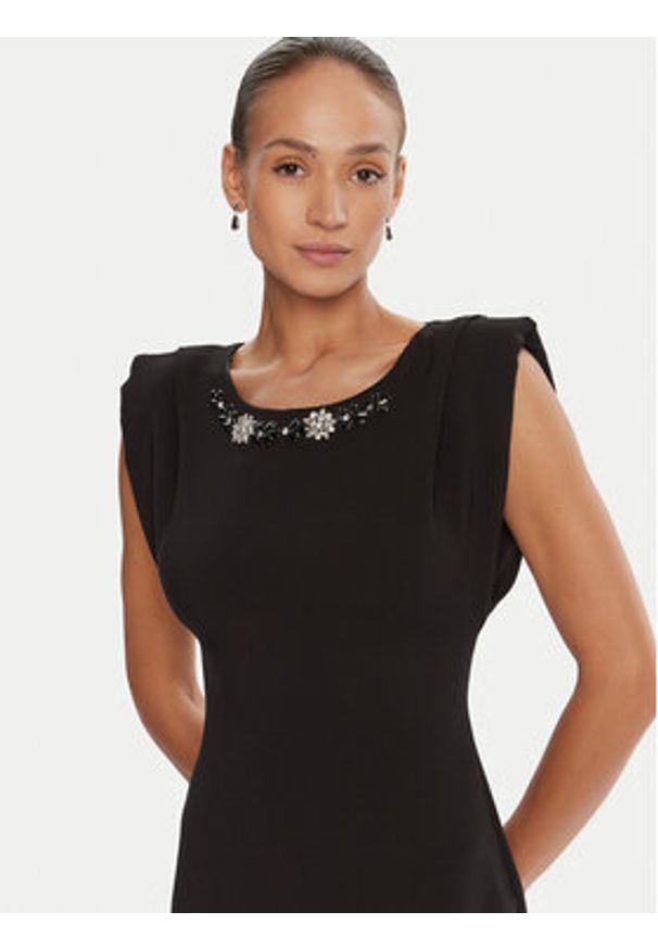 Rinascimento Sukienka koktajlowa CFC0020043002 Czarny Slim Fit. Kolor: czarny. Materiał: syntetyk. Styl: wizytowy