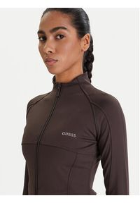 Guess Bluza V6RP15 KD952 Brązowy Slim Fit. Kolor: brązowy. Materiał: syntetyk #4