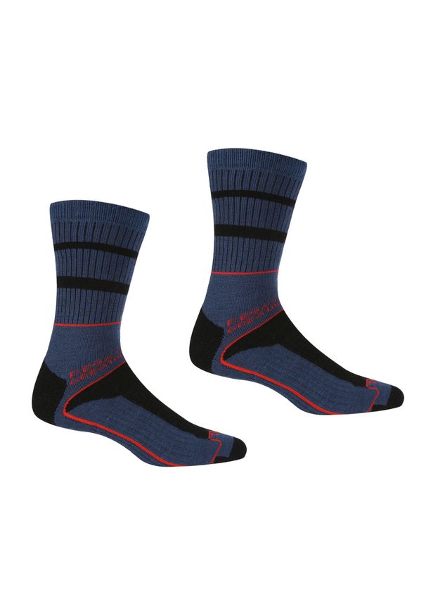 Regatta - Skarpety męskie Samaris 3Season 2-pak. Kolor: niebieski. Materiał: włókno. Sport: turystyka piesza