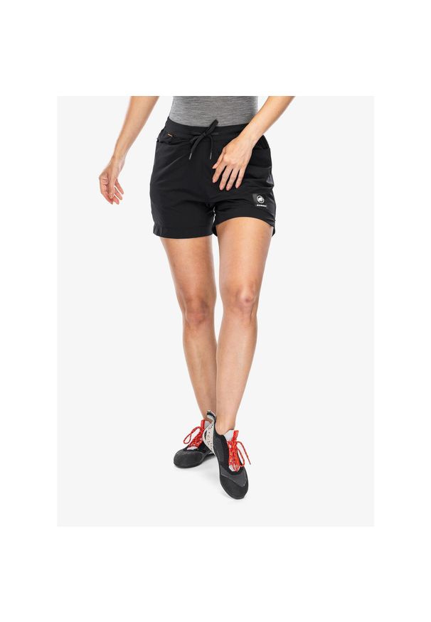Spodenki wspinaczkowe damskie Mammut Massone Sport Shorts. Kolor: czarny. Długość: krótkie