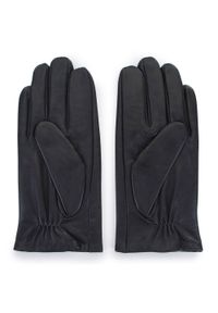 Wittchen - Męskie rękawiczki z gładkiej skóry czarne. Kolor: czarny. Materiał: skóra. Wzór: gładki. Sezon: jesień, zima. Styl: elegancki