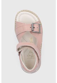 Mrugała Sandały skórzane dziecięce kolor różowy. Zapięcie: rzepy. Kolor: różowy. Materiał: skóra #4