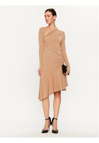 Pinko Sukienka koktajlowa Babar 102488 A1BQ Beżowy Slim Fit. Kolor: beżowy. Materiał: wiskoza. Styl: wizytowy #4