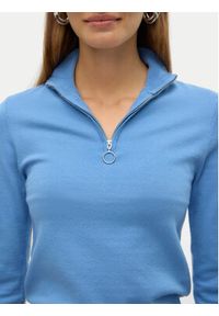 Vero Moda Sweter Happiness 10317993 Niebieski Slim Fit. Kolor: niebieski. Materiał: wiskoza, syntetyk #5