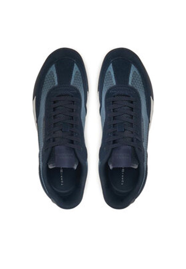TOMMY HILFIGER - Tommy Hilfiger Sneakersy Retro Runner FM0FM05328 Granatowy. Kolor: niebieski. Materiał: materiał