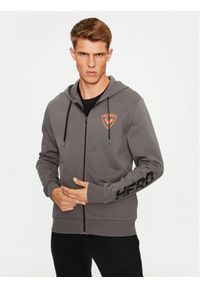 Rossignol Bluza Hero Fz Hoodie RLMMS10 Szary Regular Fit. Kolor: szary. Materiał: bawełna