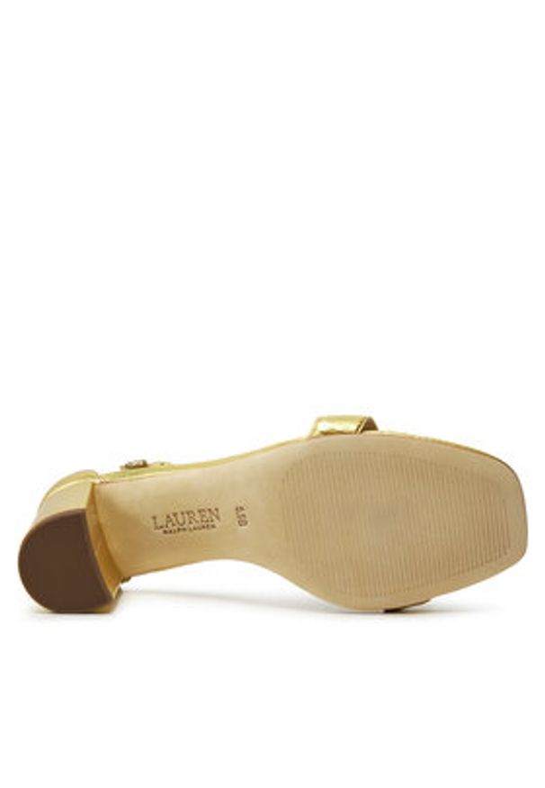 Lauren Ralph Lauren - LAUREN RALPH LAUREN Sandały 802935562002 Złoty. Kolor: złoty. Materiał: skóra