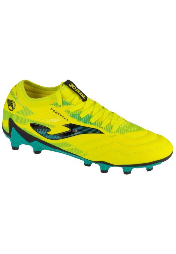 Buty piłkarskie męskie Joma Powerful 2411 Fg. Zapięcie: sznurówki. Kolor: żółty. Materiał: materiał, tkanina, syntetyk. Szerokość cholewki: normalna. Sport: piłka nożna