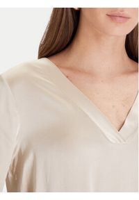 Maryley Bluzka 25IB824/18LA Beżowy Regular Fit. Kolor: beżowy. Materiał: wiskoza #2
