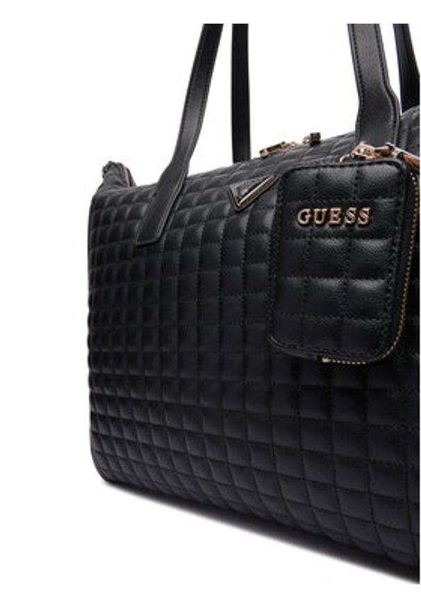 Guess Torba weekendowa Nadira TWQG84 24017 Czarny. Kolor: czarny. Materiał: skóra