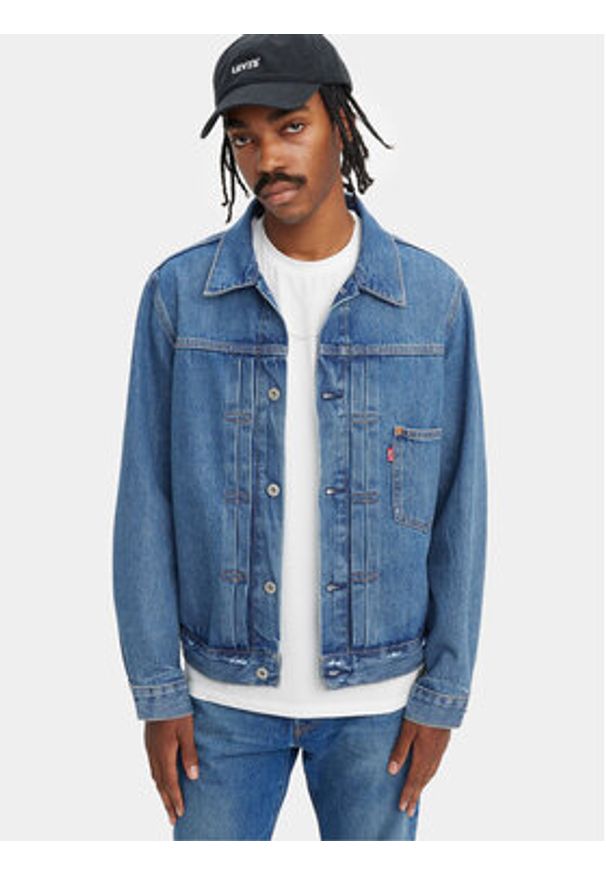 Levi's® Kurtka jeansowa A3174-0004 Niebieski Loose Fit. Kolor: niebieski. Materiał: bawełna