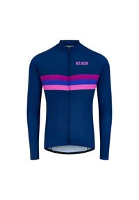 KEADA SPORTS - Męska koszulka rowerowa z długim rękawem - Sunset. Kolor: fioletowy, wielokolorowy. Długość rękawa: długi rękaw. Długość: długie. Sport: kolarstwo #1