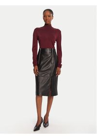 Lola Casademunt by Maite Golf MF2511013 Bordowy Regular Fit. Typ kołnierza: golf. Kolor: czerwony. Materiał: wiskoza #4