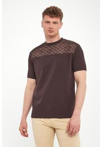 Karl Lagerfeld - T-shirt męski z nadrukiem logo KARL LAGERFELD. Wzór: nadruk #1