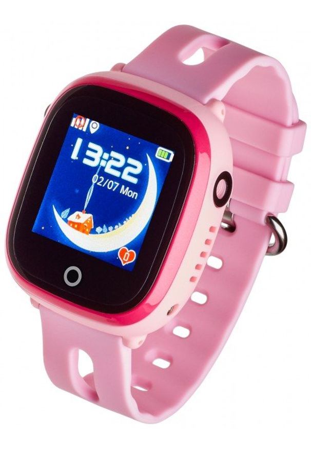 GARETT - Smartwatch Garett Kids Happy Różowy. Rodzaj zegarka: smartwatch. Kolor: różowy