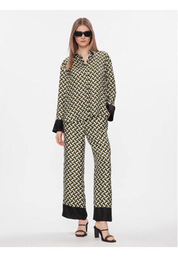 Max Mara Leisure Spodnie materiałowe Sesamo 2416131017650 Zielony Relaxed Fit. Kolor: zielony. Materiał: jedwab