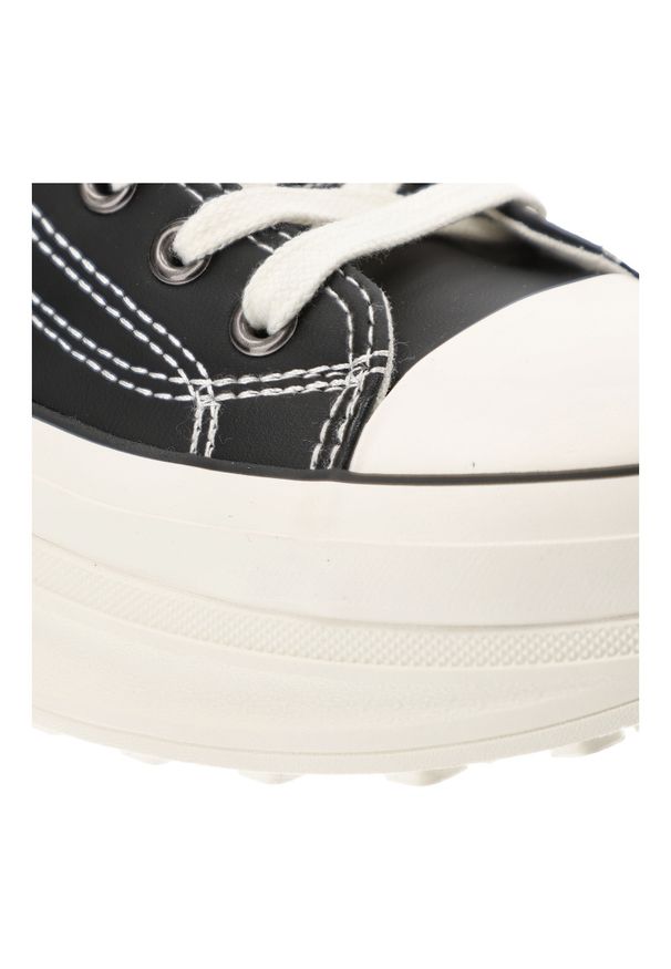 Big-Star - Czarne Sneakersy Big Star Obuwie Na Platformie. Okazja: na co dzień. Nosek buta: okrągły. Kolor: czarny. Materiał: materiał. Obcas: na platformie. Sport: turystyka piesza