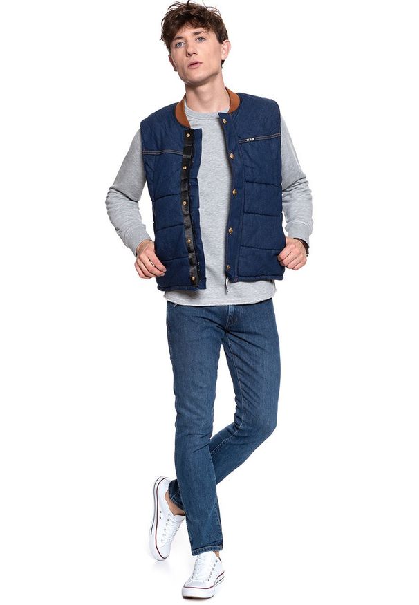 Lee - MĘSKI BEZRĘKAWNIK LEE PADDED VEST RINSE L87MGT36 112122932. Długość rękawa: bez rękawów