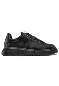 Emporio Armani - Sneakersy EMPORIO ARMANI - X4X264 XM724 K001 Black/Black. Okazja: na co dzień. Kolor: czarny. Materiał: materiał, skóra. Styl: elegancki, casual, klasyczny, sportowy #2