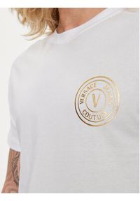 Versace Jeans Couture T-Shirt 76GAHT02 Biały Regular Fit. Kolor: biały. Materiał: bawełna
