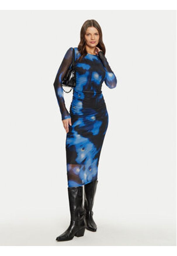 JDY Sukienka codzienna Elsa 15330387 Niebieski Slim Fit. Okazja: na co dzień. Kolor: niebieski. Materiał: syntetyk. Typ sukienki: proste. Styl: casual