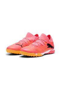 Puma - Buty piłkarskie FUTURE 7 MATCH TT PUMA Sunset Glow Black Sun Stream Pink Orange. Kolor: żółty, czarny, pomarańczowy, wielokolorowy. Sport: piłka nożna