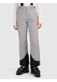4f - 4F Spodnie narciarskie membrana 10000 damskie - szare XL. Stan: podwyższony. Kolor: szary. Materiał: materiał. Wzór: gładki. Sezon: zima. Sport: narciarstwo #2