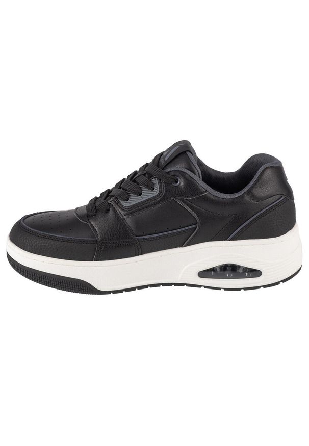 skechers - Buty sportowe Sneakersy męskie, Uno Court - Low-Post. Zapięcie: sznurówki. Kolor: czarny. Materiał: materiał, syntetyk. Szerokość cholewki: normalna. Sport: turystyka piesza