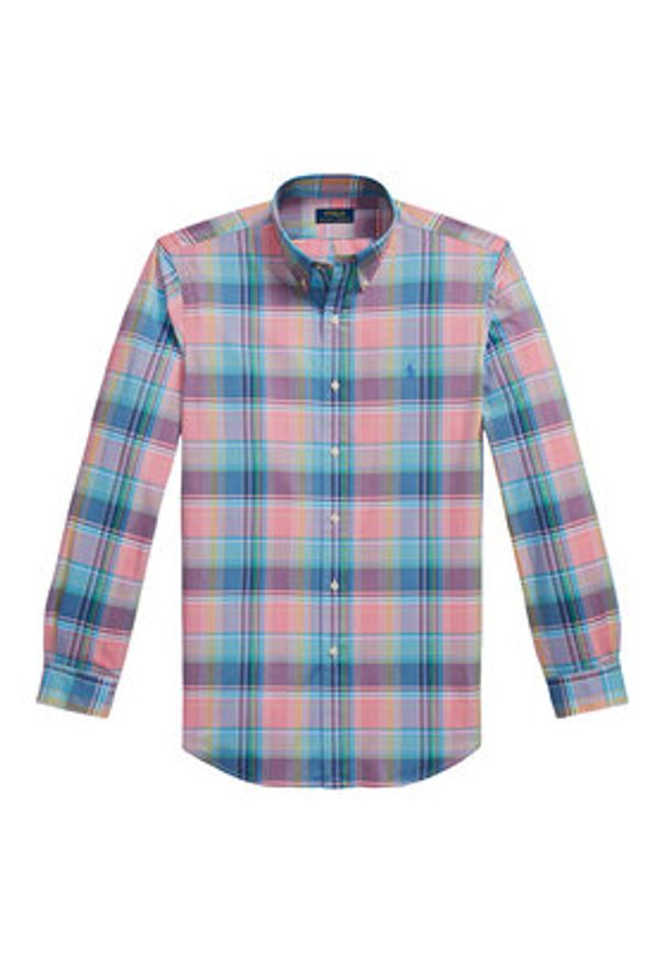 Polo Ralph Lauren Koszula 710P06020006 Różowy Custom Fit. Typ kołnierza: polo. Kolor: różowy. Materiał: bawełna