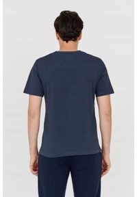 Aeronautica Militare - AERONAUTICA MILITARE Granatowy t-shirt męski. Kolor: niebieski. Wzór: haft