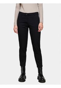 Sisley Chinosy 48M855BK7 Czarny Slim Fit. Kolor: czarny. Materiał: bawełna #1