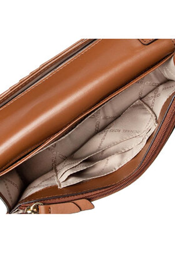 MICHAEL Michael Kors Torebka Heather 32F2G7HC1L Brązowy. Kolor: brązowy. Materiał: skórzane
