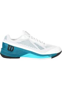 Buty tenisowe męskie Wilson Rush Pro 4.0. Kolor: biały, wielokolorowy, niebieski. Sport: tenis