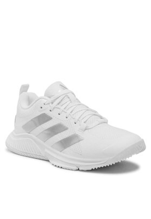 Adidas - adidas Buty halowe Court Team Bounce 2.0 HR1235 Biały. Kolor: biały. Materiał: materiał