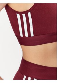 Adidas - adidas Bluzka Essentials 3-Stripes Crop Top With Removable Pads IK8320 Czerwony. Kolor: czerwony. Materiał: bawełna #3