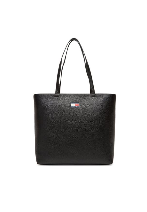 Tommy Jeans Torebka Tjw Must Tote AW0AW17549 Czarny. Kolor: czarny. Materiał: skórzane