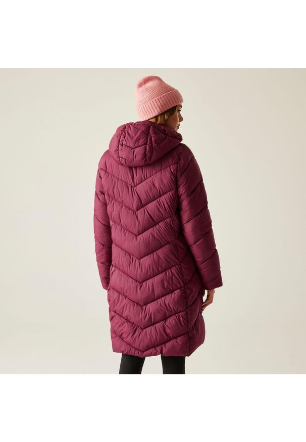 Regatta - Płaszcz damski zimowy ocieplany Anita. Kolor: różowy. Materiał: materiał, puch, syntetyk. Sezon: zima. Sport: turystyka piesza