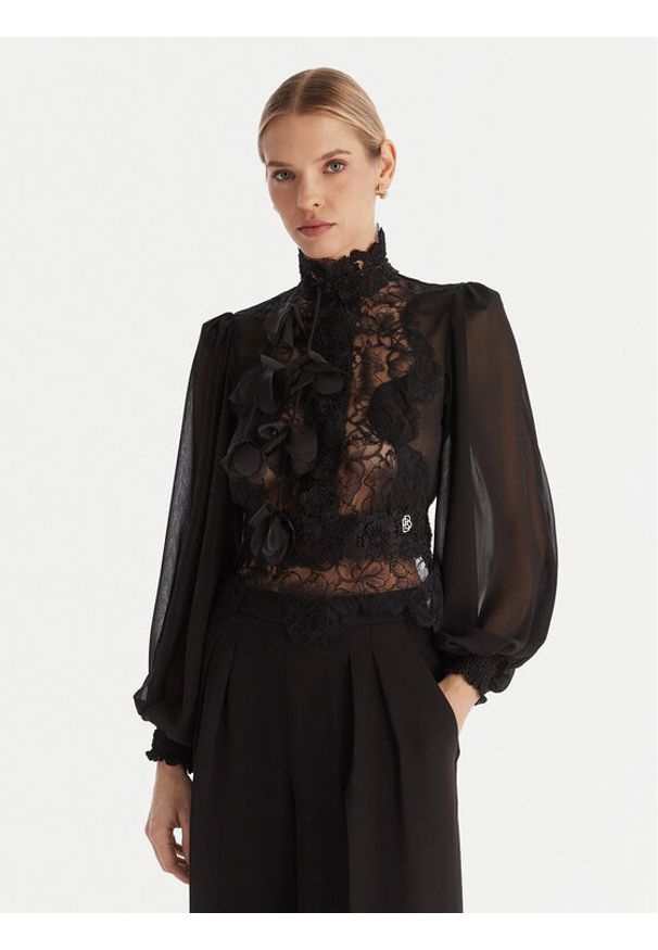 Babylon Bluzka S00310 Czarny Regular Fit. Kolor: czarny. Materiał: syntetyk