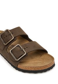 Birkenstock Klapki Arizona Wire Buckle 1032761 Beżowy ciemny. Kolor: beżowy. Materiał: nubuk, skóra #5