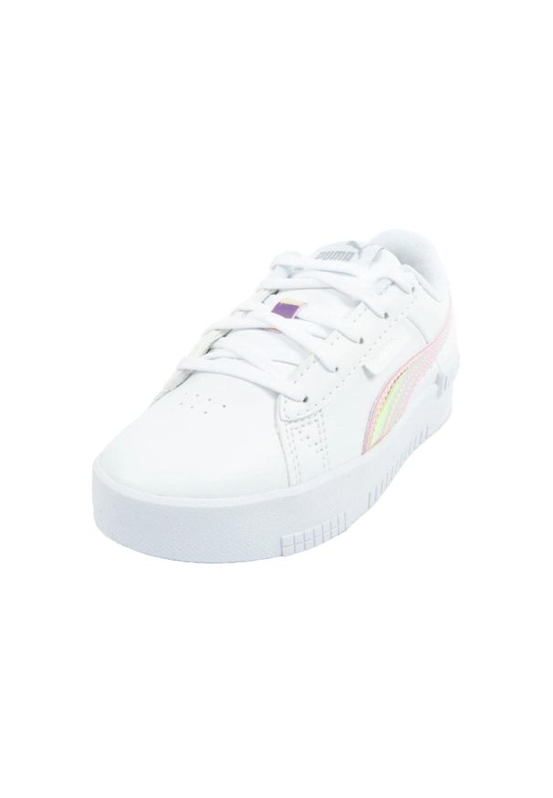 Puma - Skórzane Buty Sportowe Dziecięce Jada. Kolor: biały. Materiał: skóra. Sport: turystyka piesza